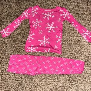 Carter's Pink and White Snowflake Pajama Set